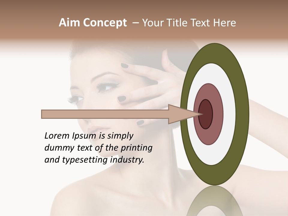 Hand Close Up Brunette PowerPoint Template