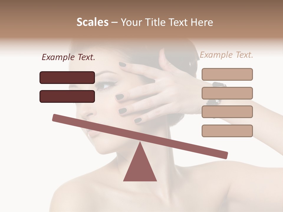 Hand Close Up Brunette PowerPoint Template