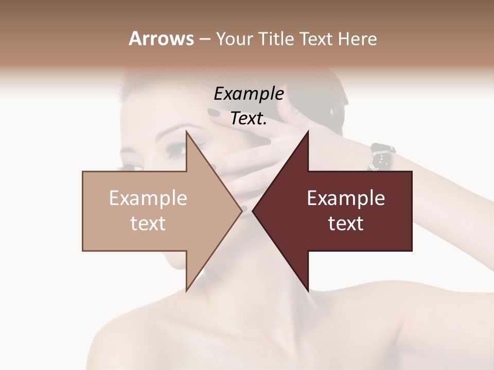 Hand Close Up Brunette PowerPoint Template