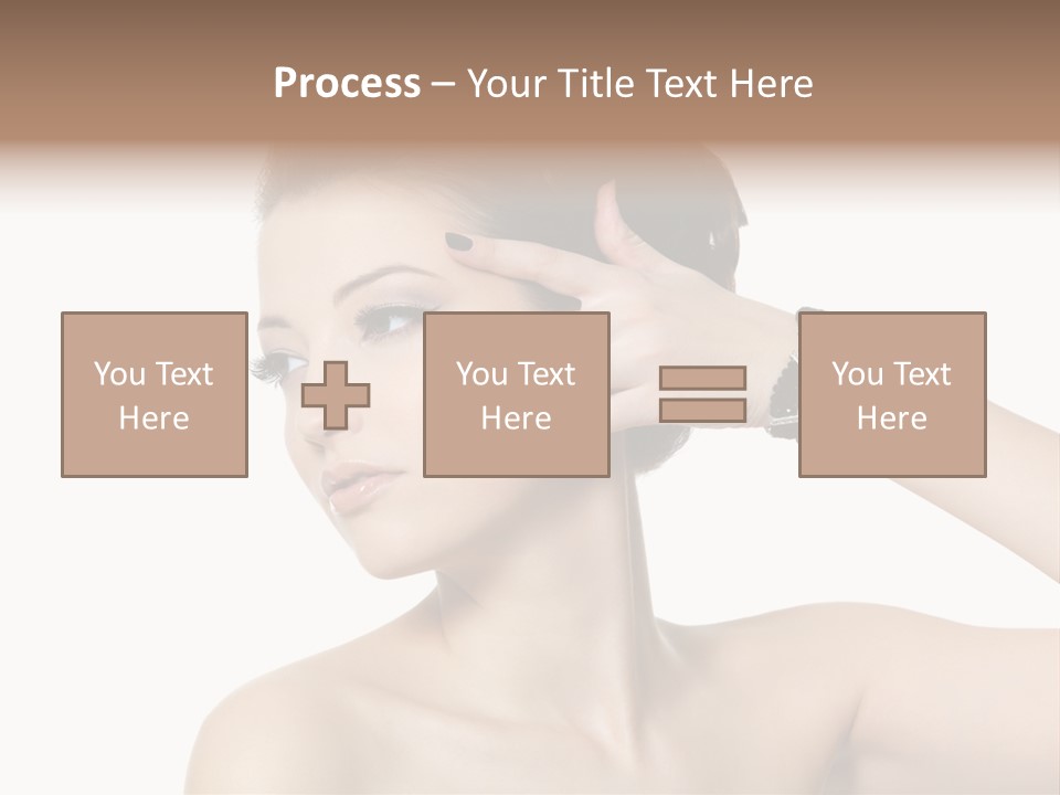 Hand Close Up Brunette PowerPoint Template