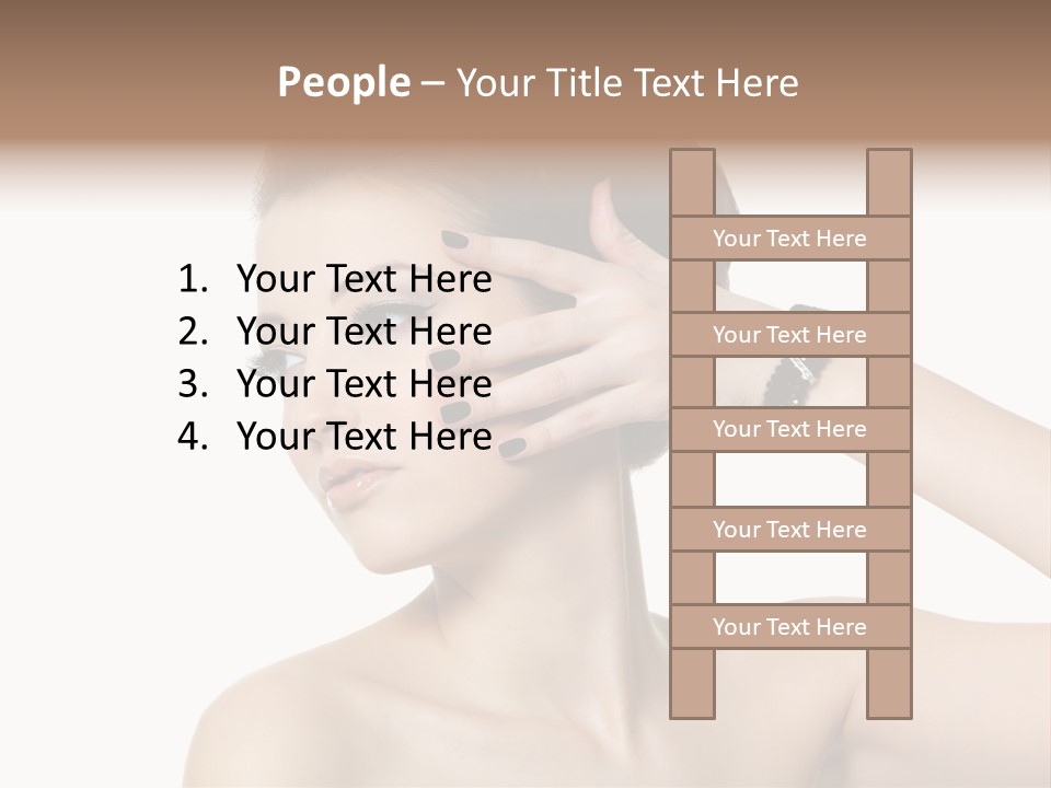 Hand Close Up Brunette PowerPoint Template