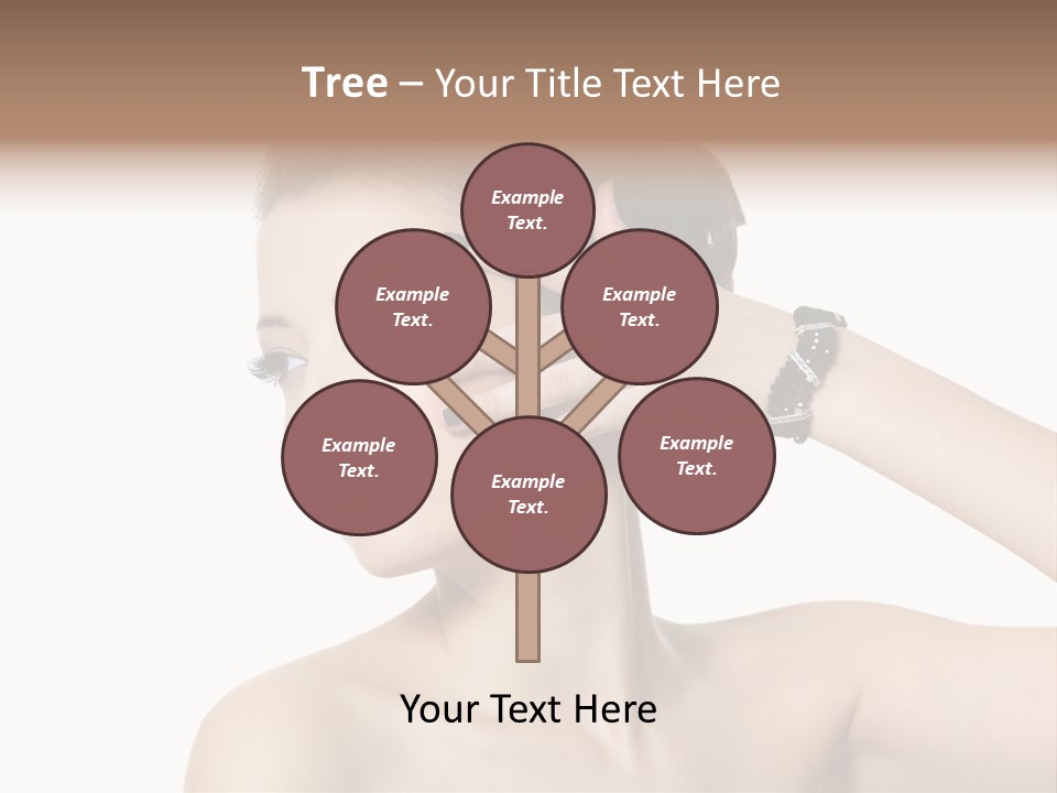 Hand Close Up Brunette PowerPoint Template