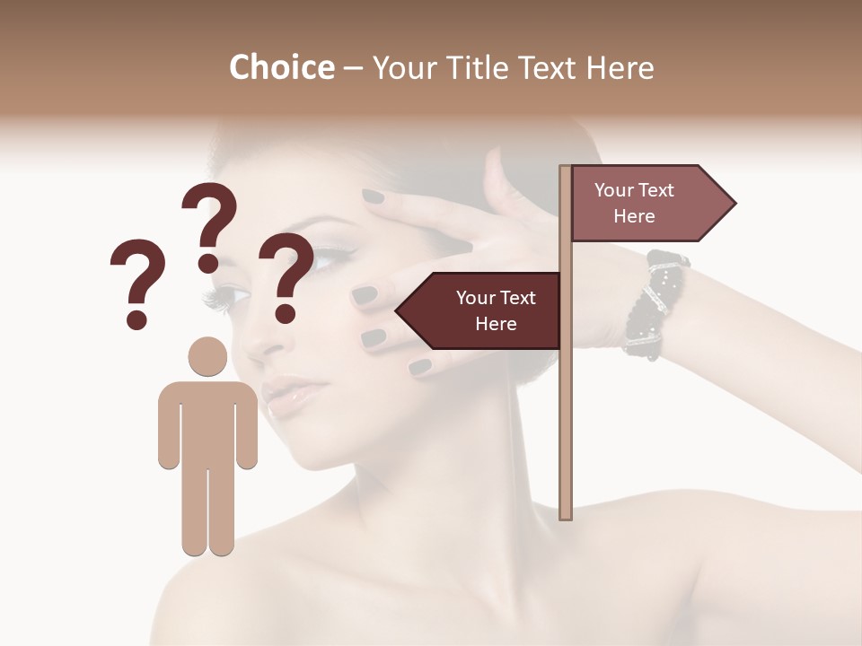 Hand Close Up Brunette PowerPoint Template