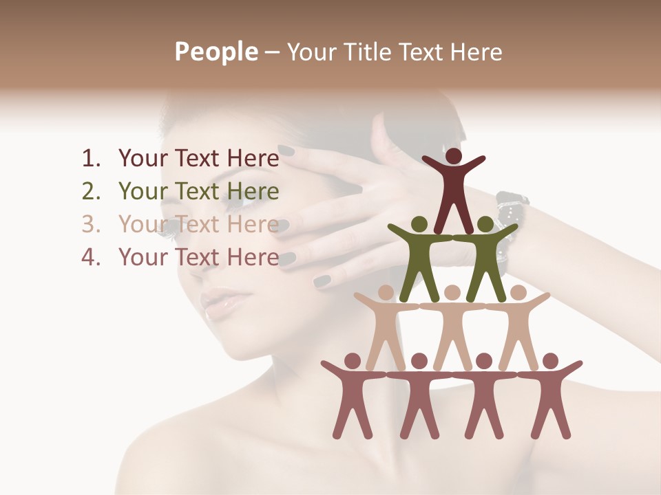 Hand Close Up Brunette PowerPoint Template