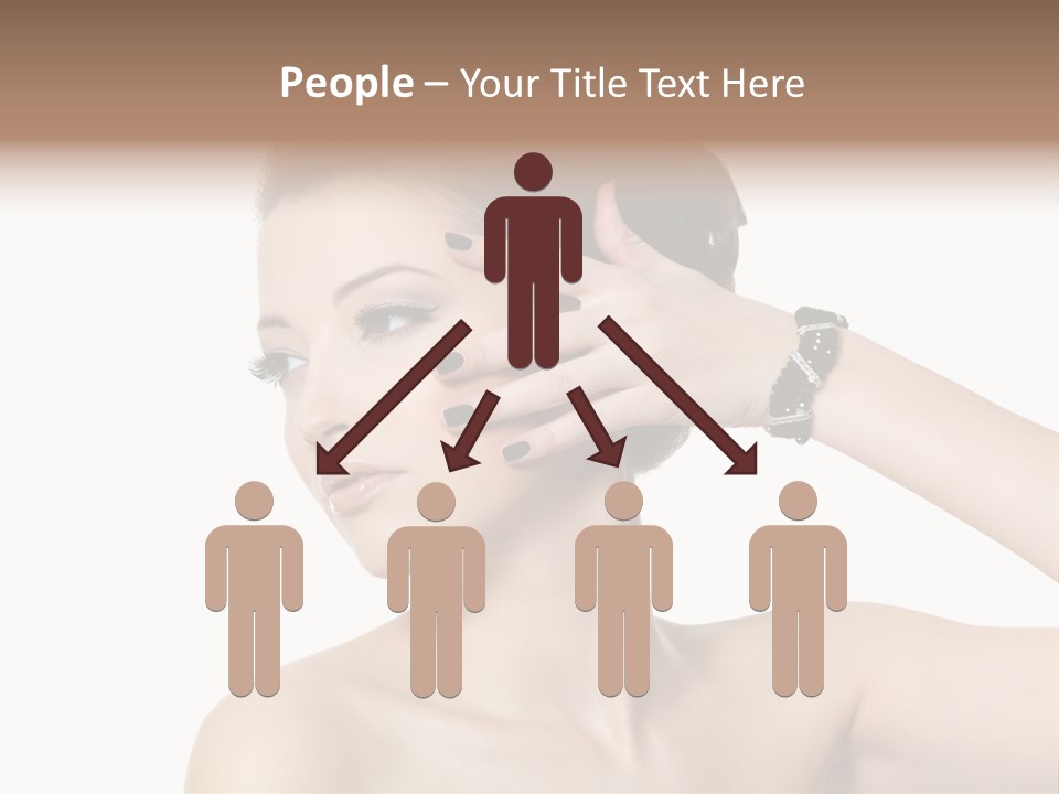 Hand Close Up Brunette PowerPoint Template