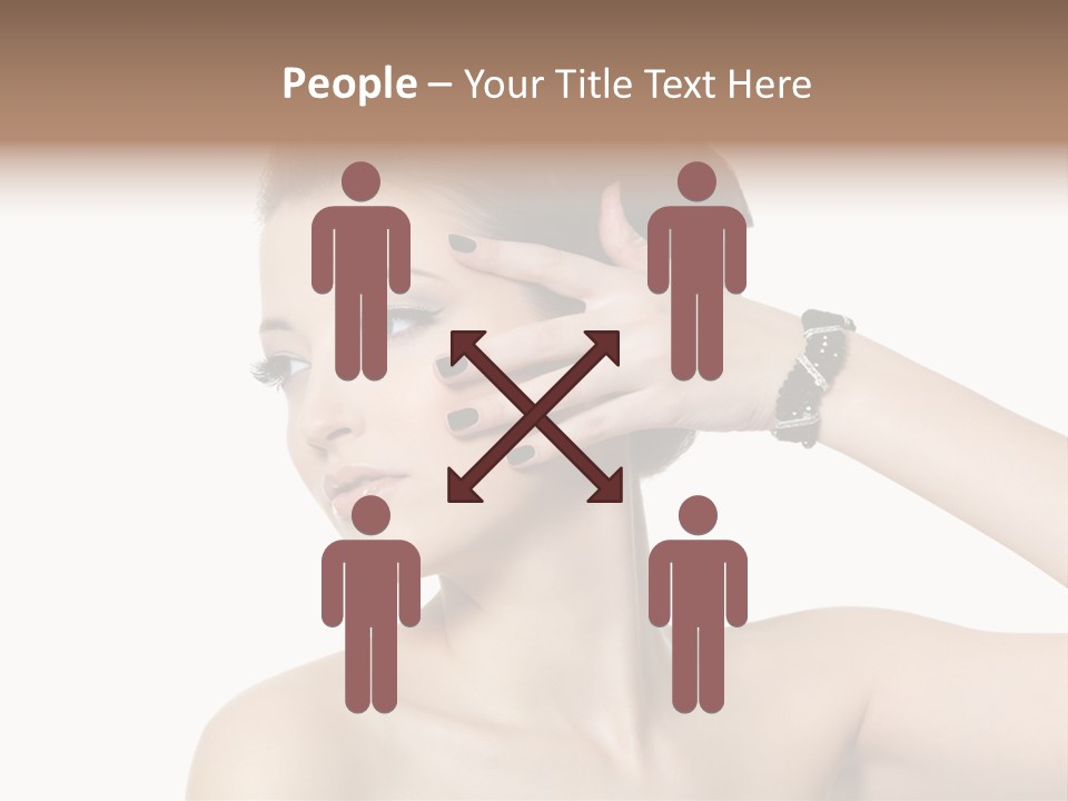 Hand Close Up Brunette PowerPoint Template