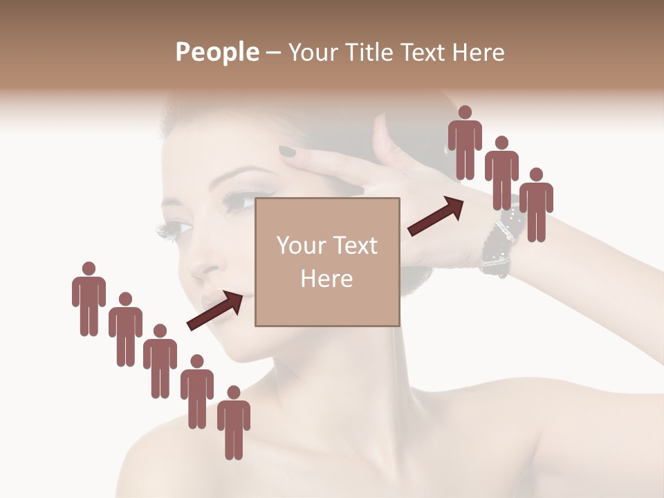 Hand Close Up Brunette PowerPoint Template