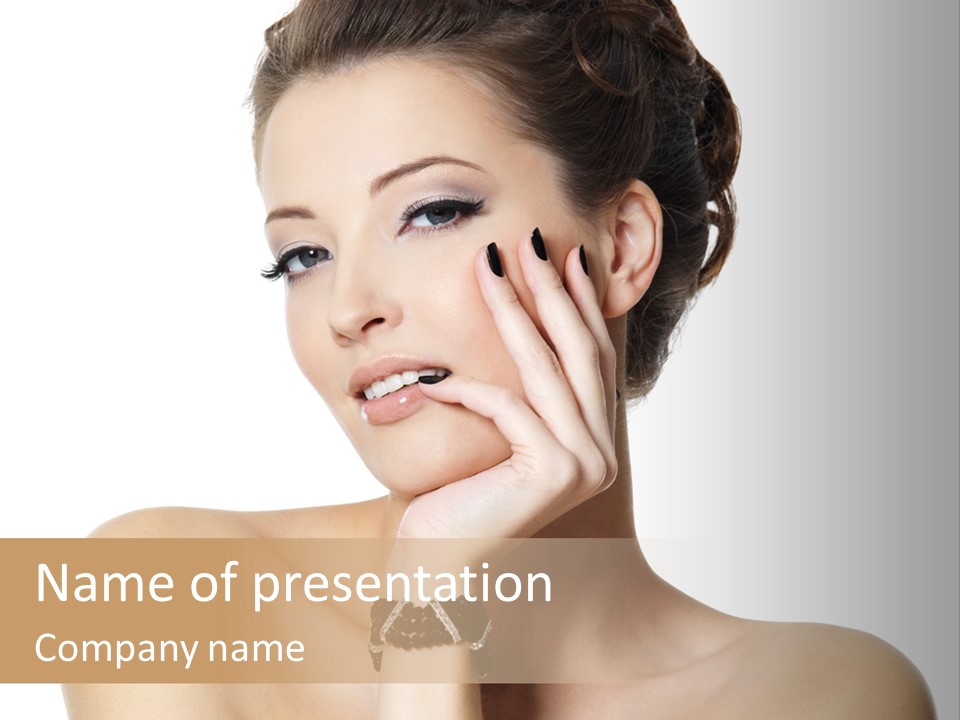 White Background Make Up  PowerPoint Template