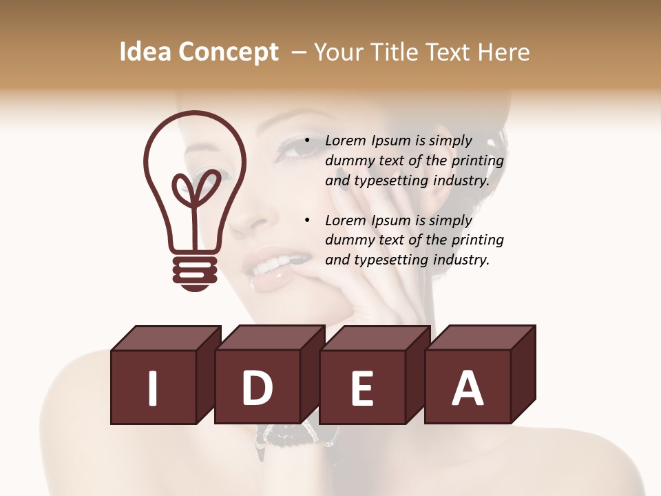 White Background Make Up  PowerPoint Template