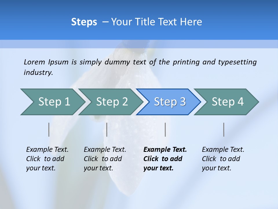 Closeup Dew Spring Flower PowerPoint Template