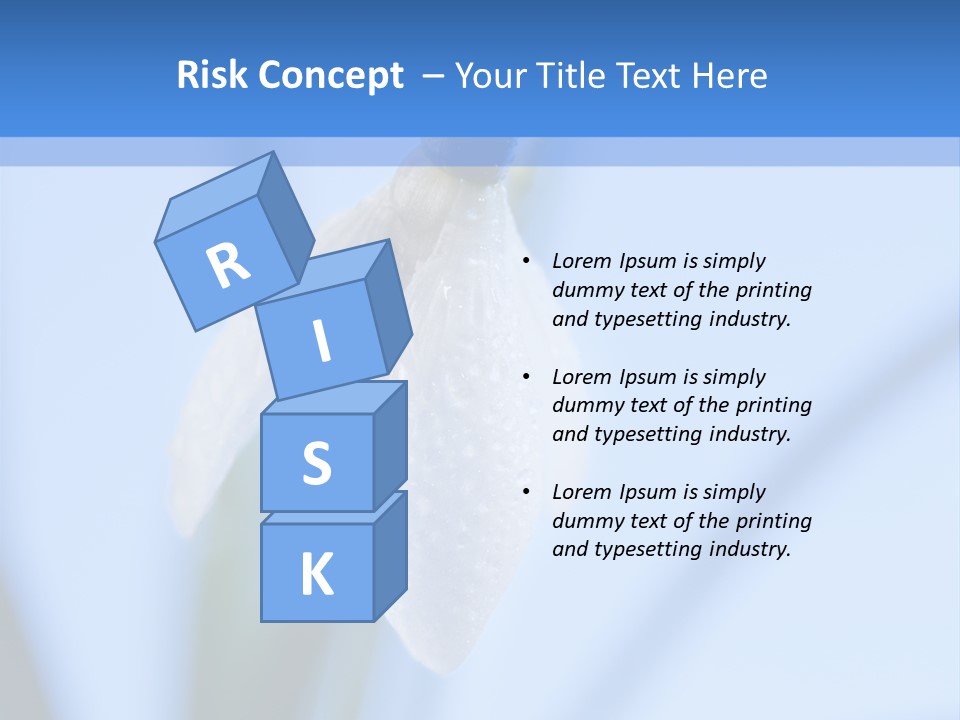 Closeup Dew Spring Flower PowerPoint Template