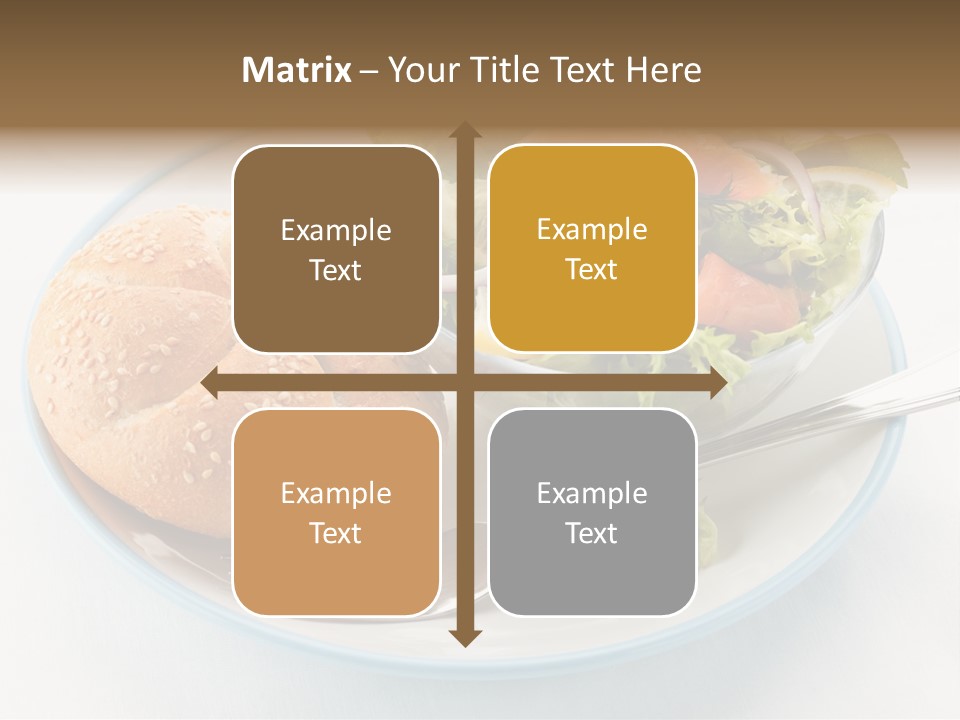 Vegetable Dish Fish PowerPoint Template