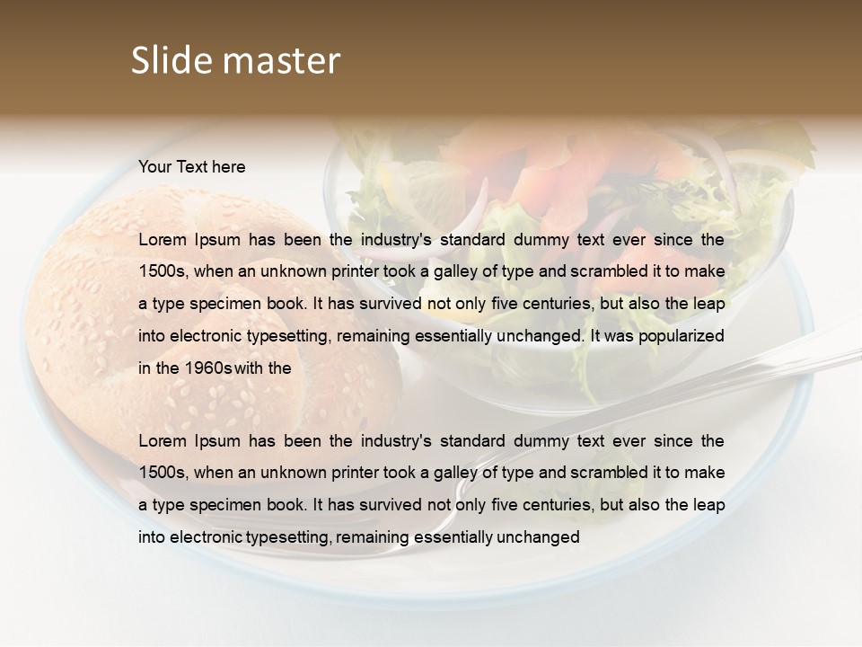 Vegetable Dish Fish PowerPoint Template