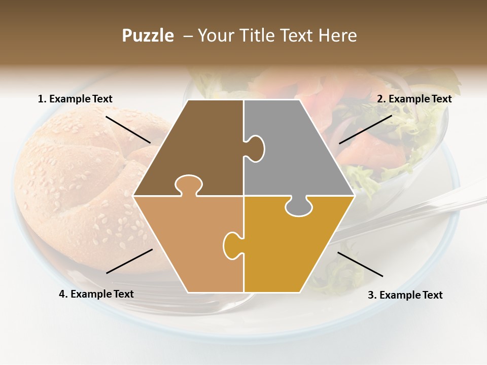 Vegetable Dish Fish PowerPoint Template