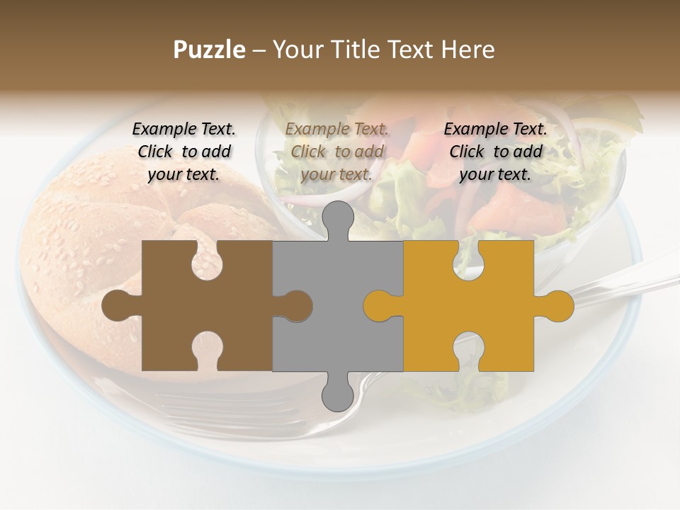 Vegetable Dish Fish PowerPoint Template