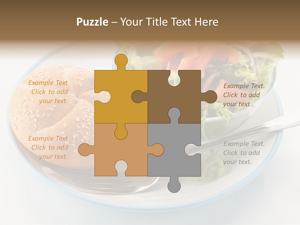 Vegetable Dish Fish PowerPoint Template