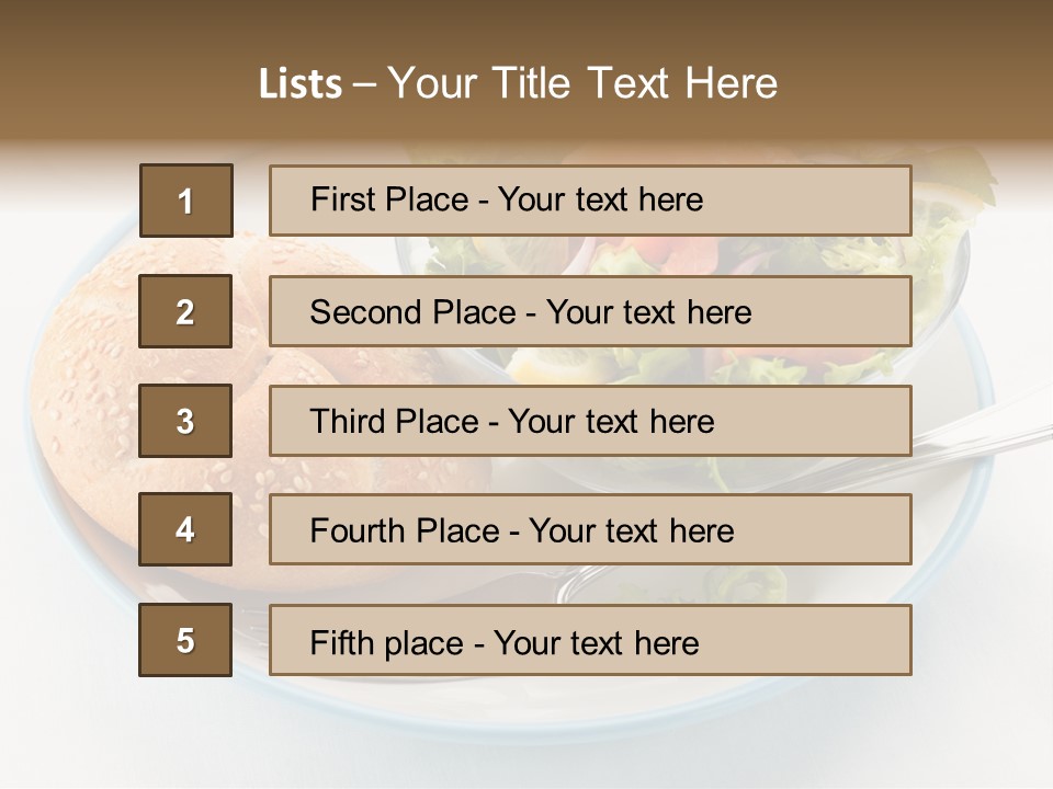 Vegetable Dish Fish PowerPoint Template