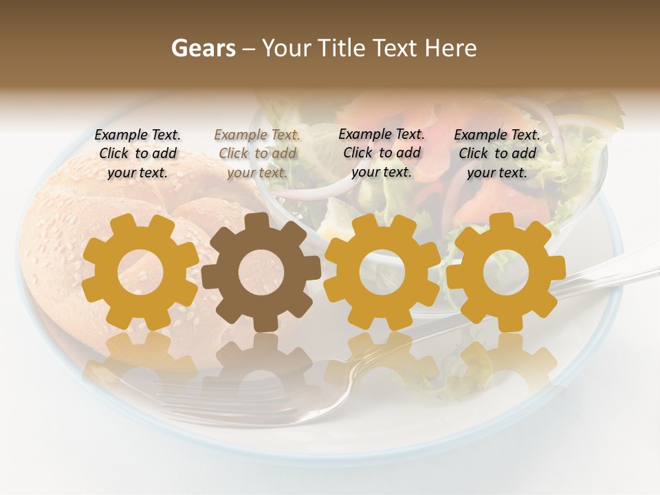 Vegetable Dish Fish PowerPoint Template