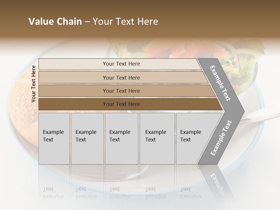 Vegetable Dish Fish PowerPoint Template