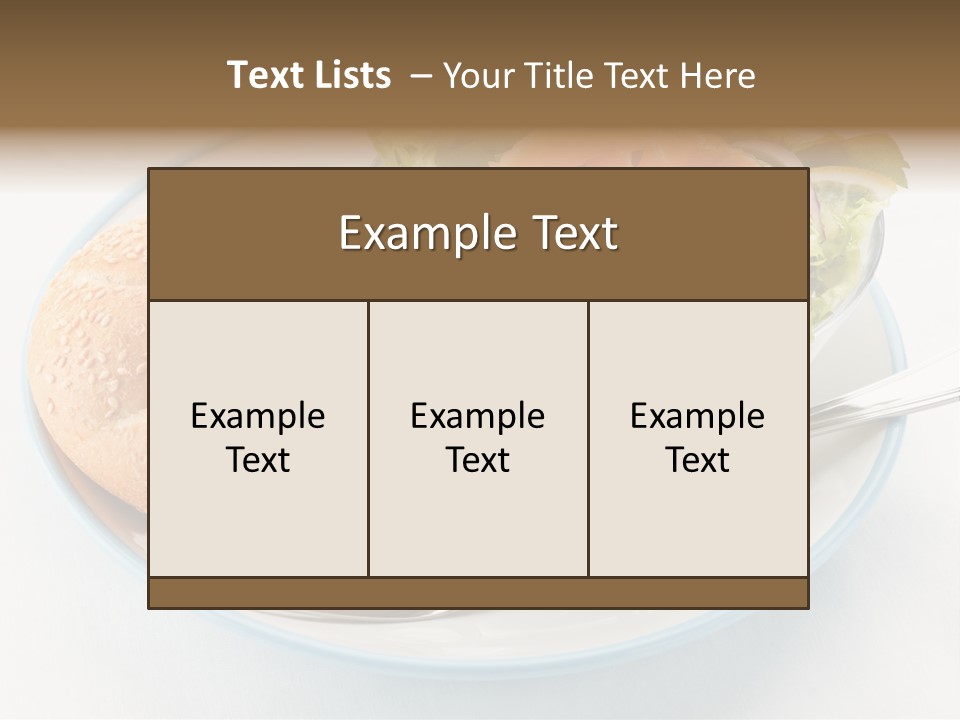 Vegetable Dish Fish PowerPoint Template