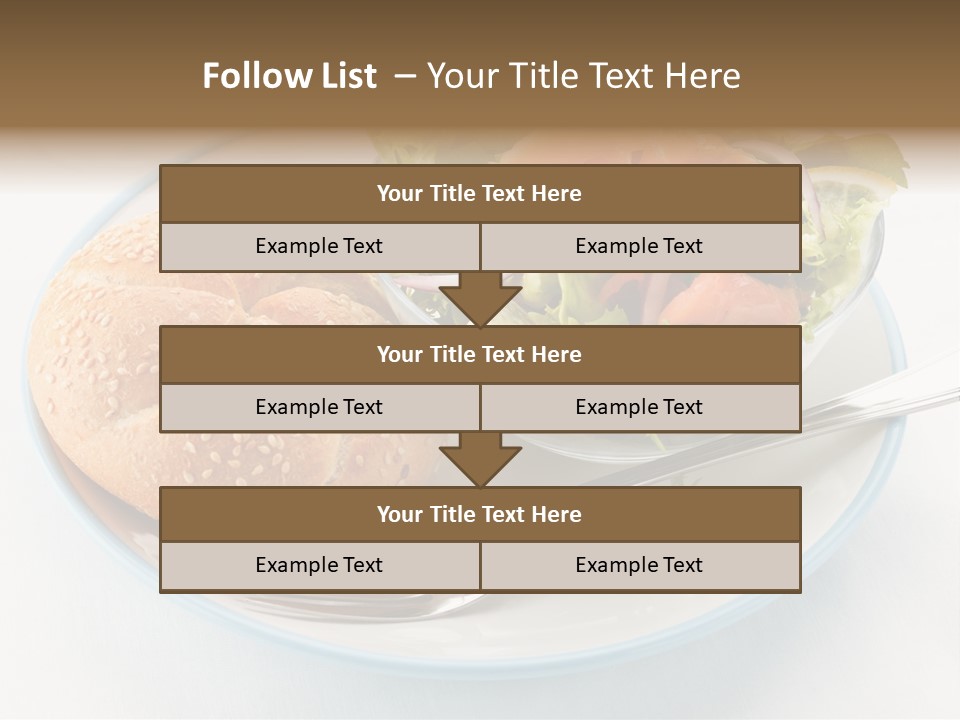 Vegetable Dish Fish PowerPoint Template
