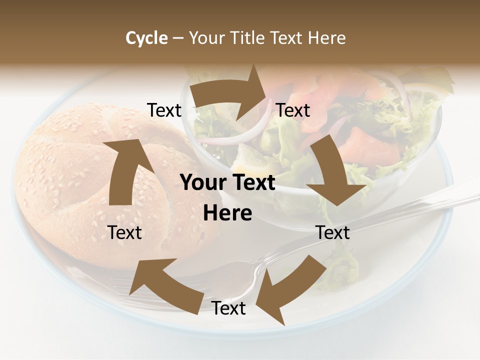 Vegetable Dish Fish PowerPoint Template