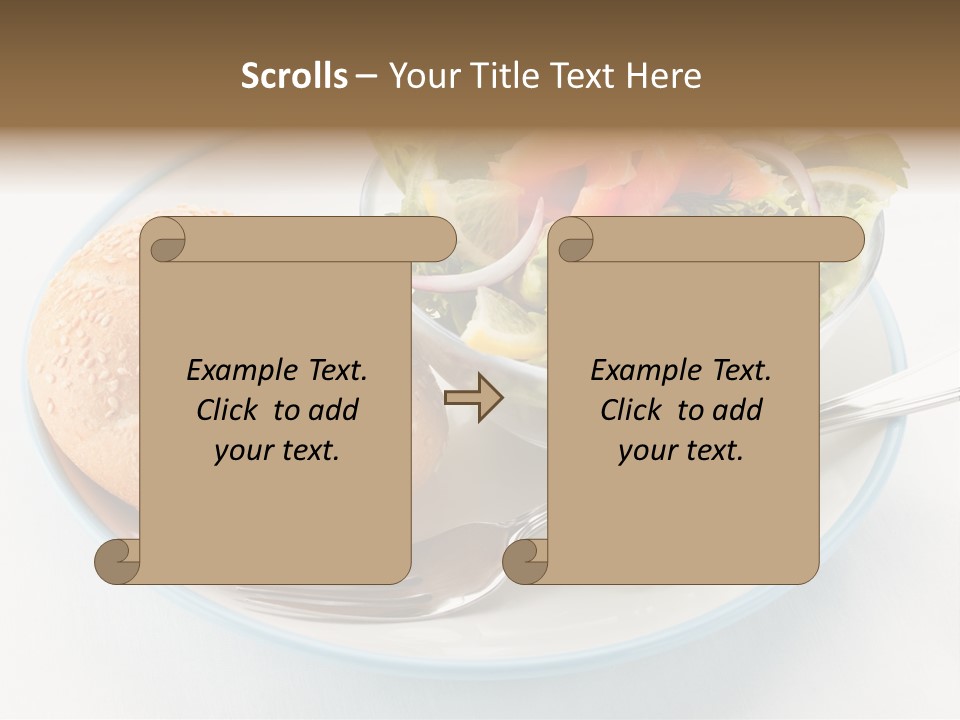 Vegetable Dish Fish PowerPoint Template