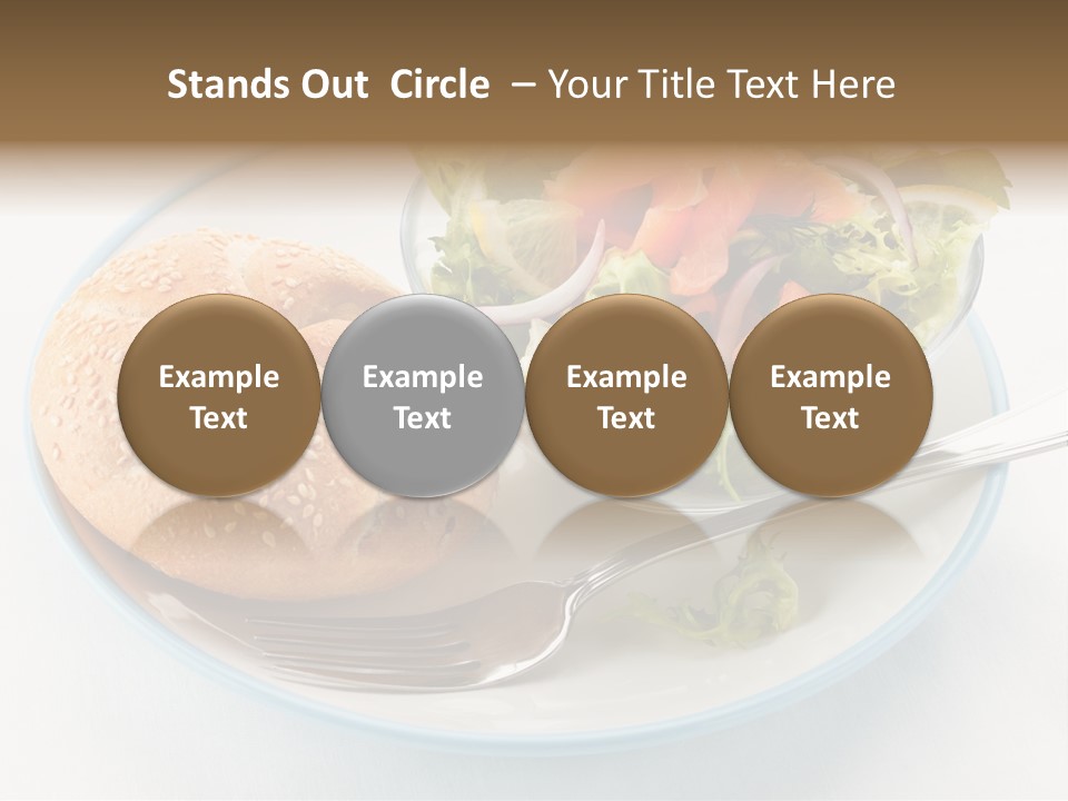 Vegetable Dish Fish PowerPoint Template