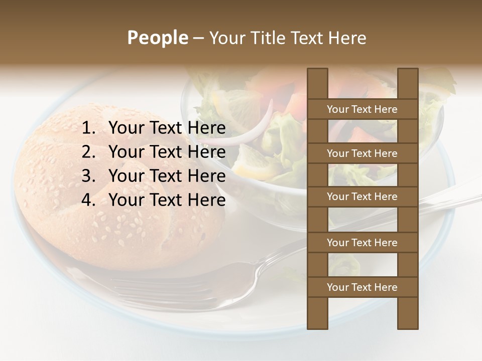 Vegetable Dish Fish PowerPoint Template