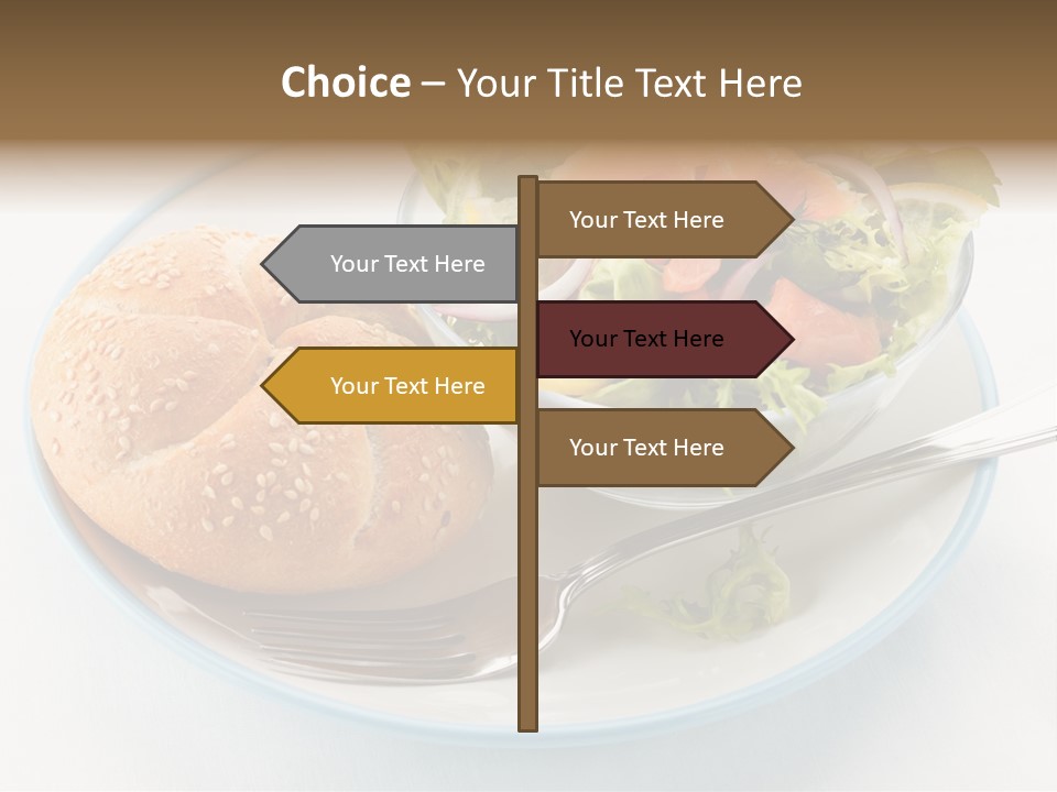 Vegetable Dish Fish PowerPoint Template