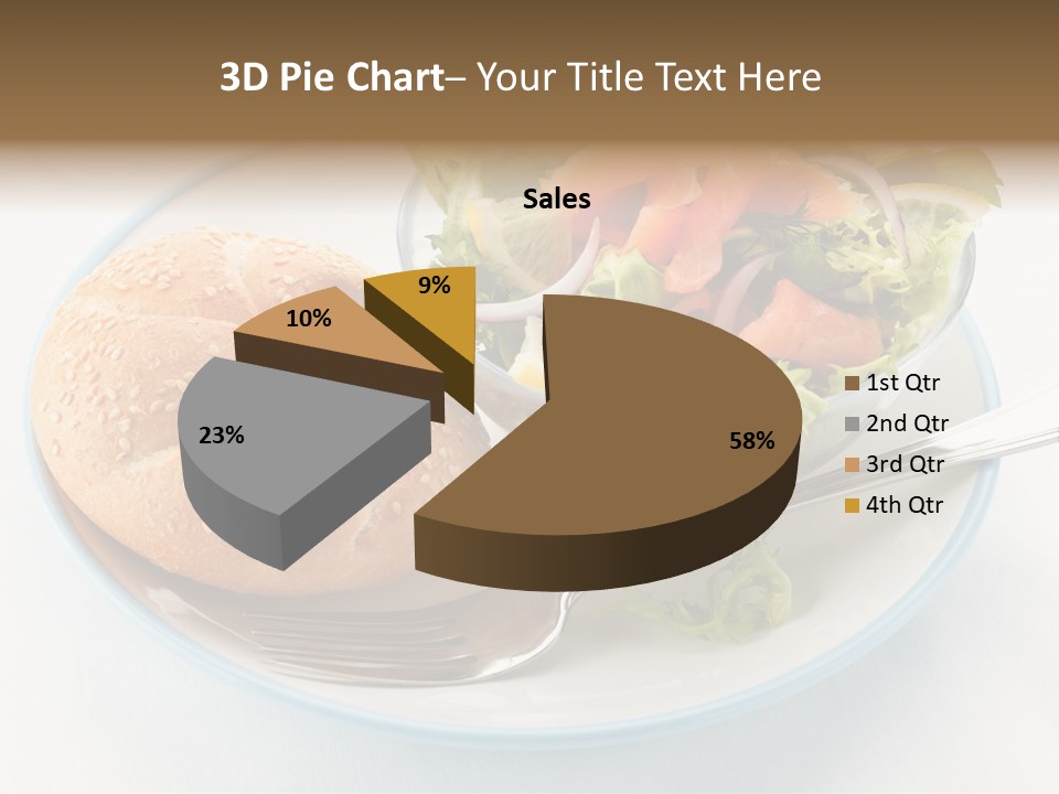 Vegetable Dish Fish PowerPoint Template