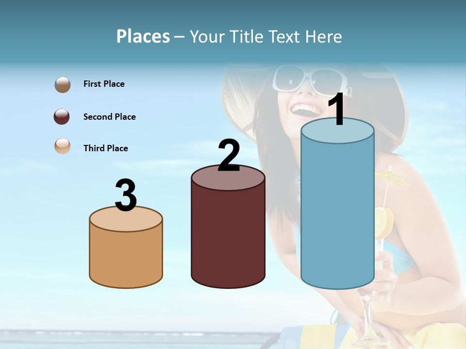 Straw Ocean Yellow PowerPoint Template