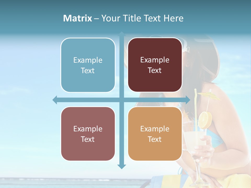 Straw Ocean Yellow PowerPoint Template