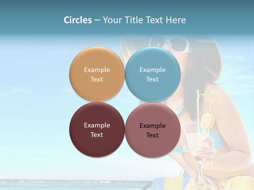 Straw Ocean Yellow PowerPoint Template