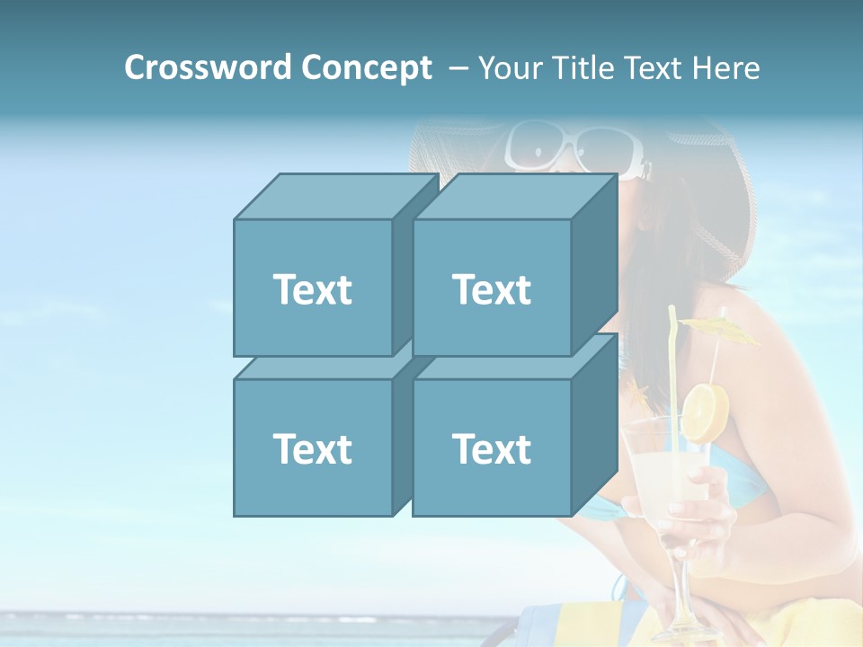 Straw Ocean Yellow PowerPoint Template