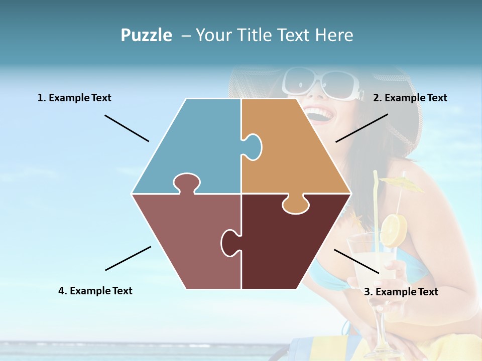 Straw Ocean Yellow PowerPoint Template