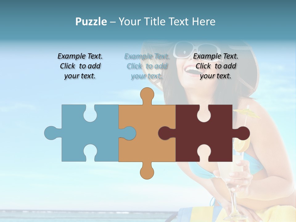 Straw Ocean Yellow PowerPoint Template