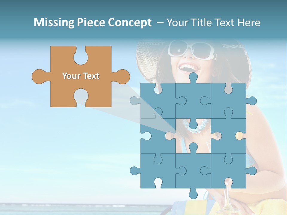 Straw Ocean Yellow PowerPoint Template