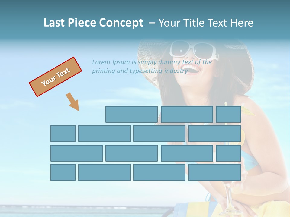 Straw Ocean Yellow PowerPoint Template