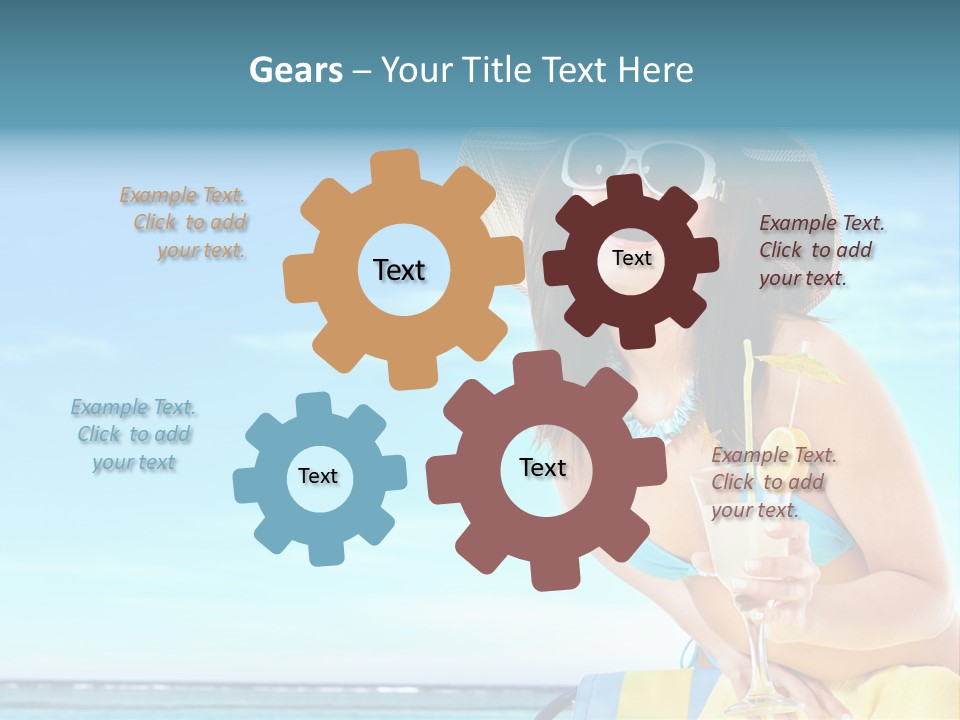 Straw Ocean Yellow PowerPoint Template