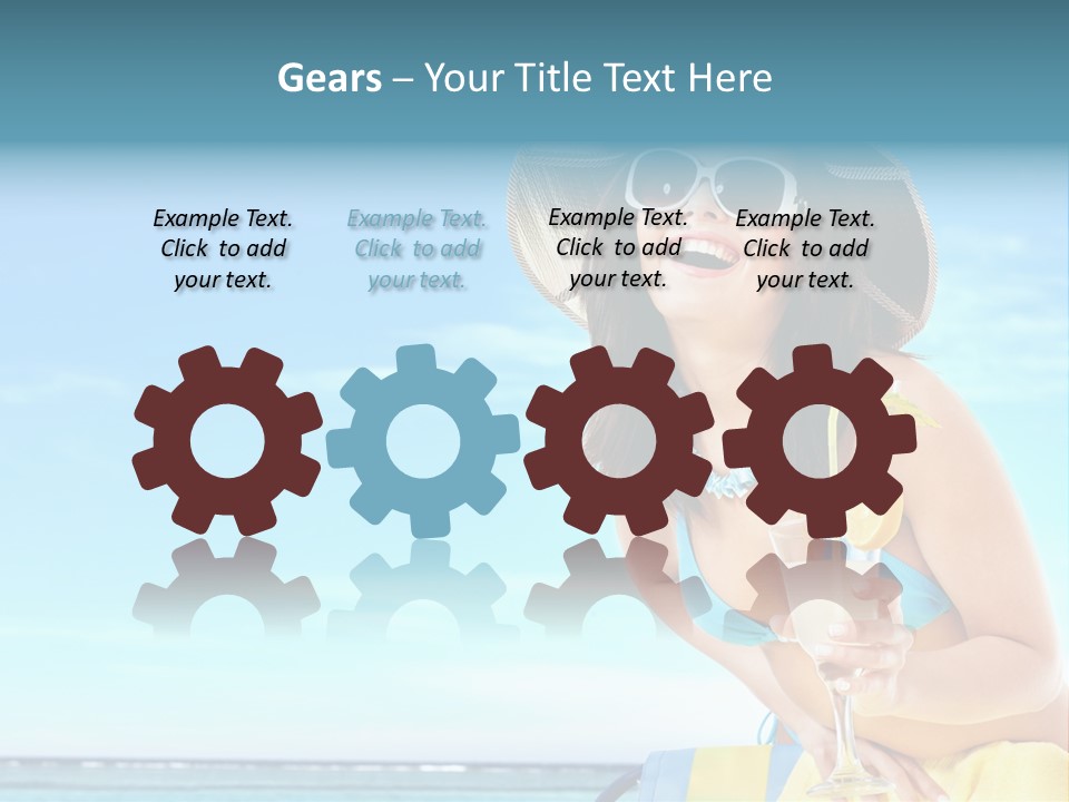 Straw Ocean Yellow PowerPoint Template