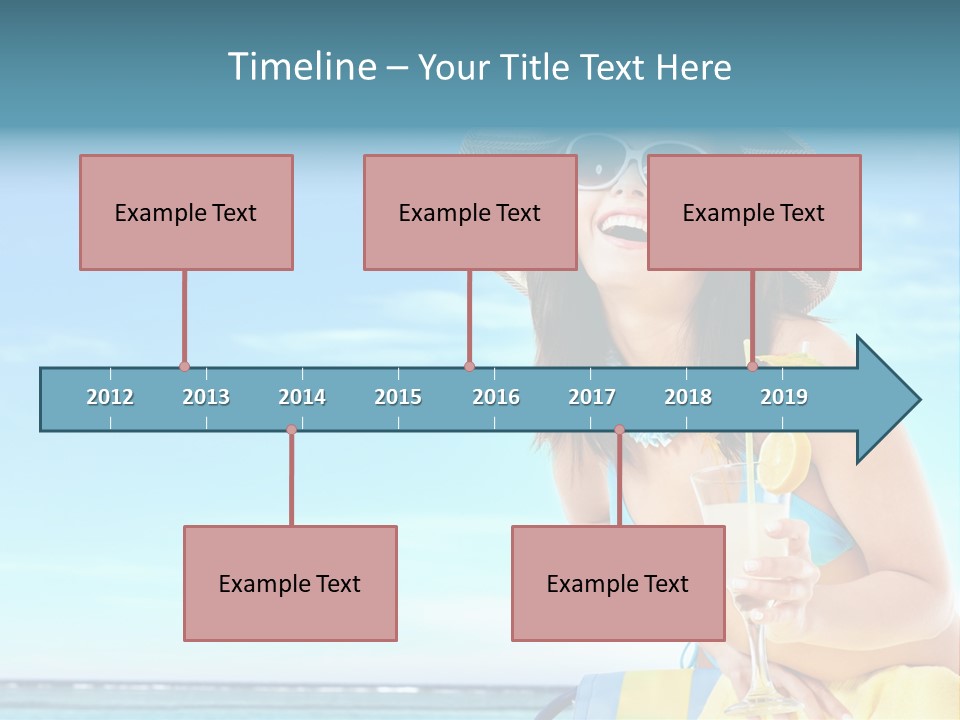 Straw Ocean Yellow PowerPoint Template