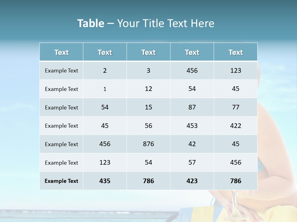 Straw Ocean Yellow PowerPoint Template