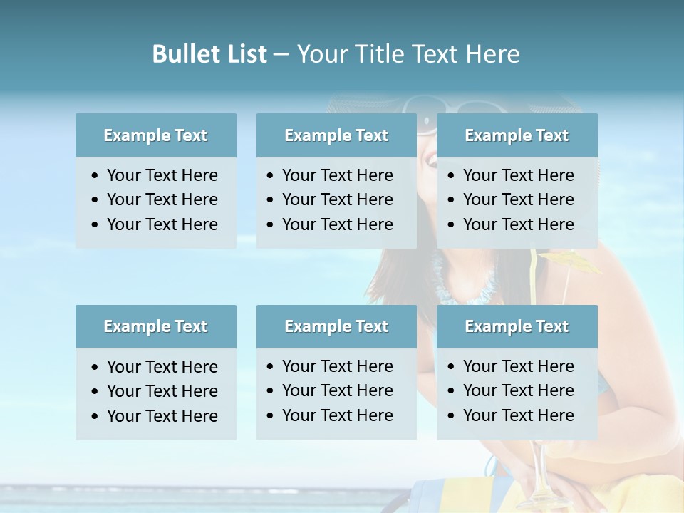 Straw Ocean Yellow PowerPoint Template