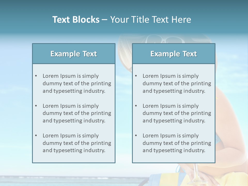 Straw Ocean Yellow PowerPoint Template