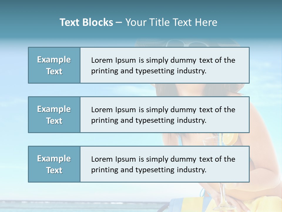 Straw Ocean Yellow PowerPoint Template