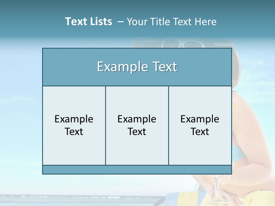 Straw Ocean Yellow PowerPoint Template