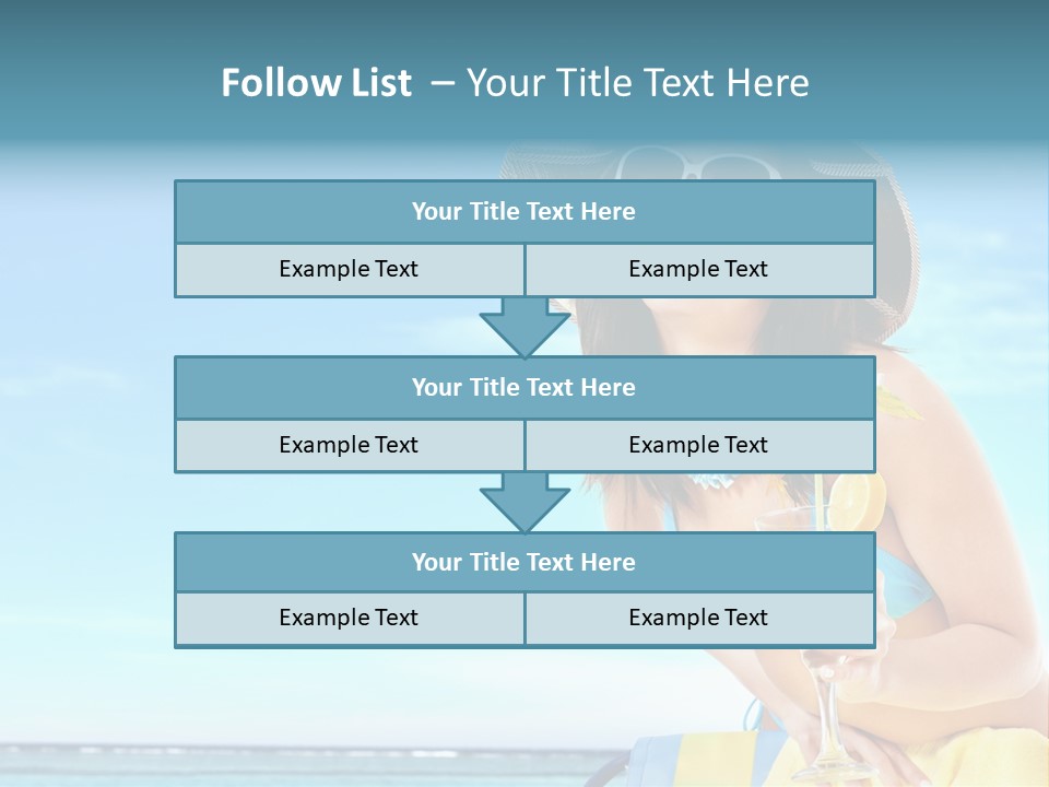 Straw Ocean Yellow PowerPoint Template