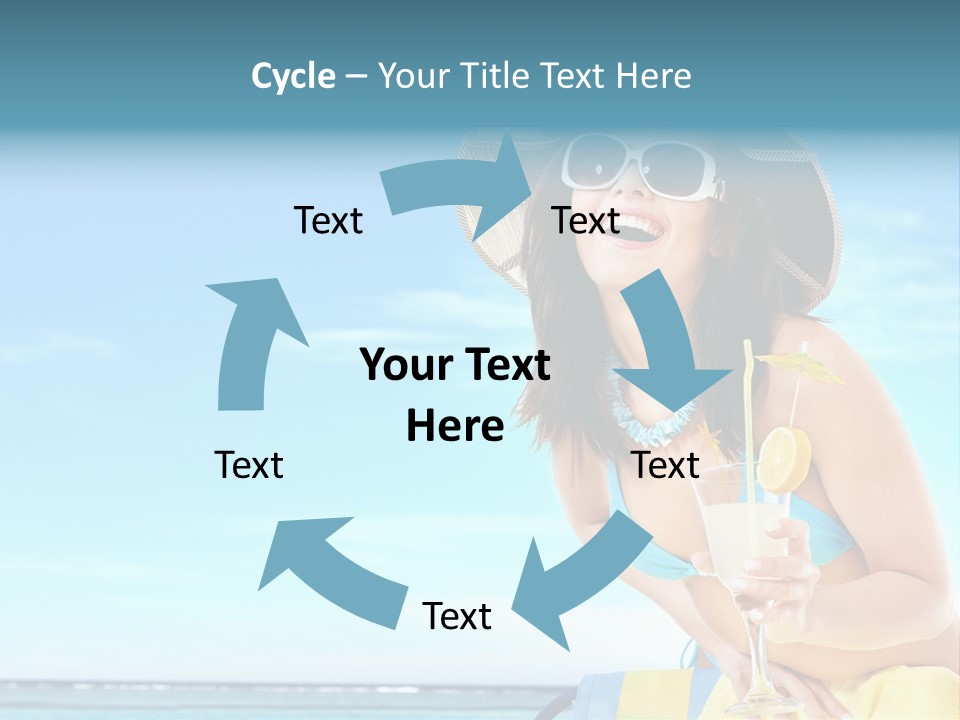 Straw Ocean Yellow PowerPoint Template