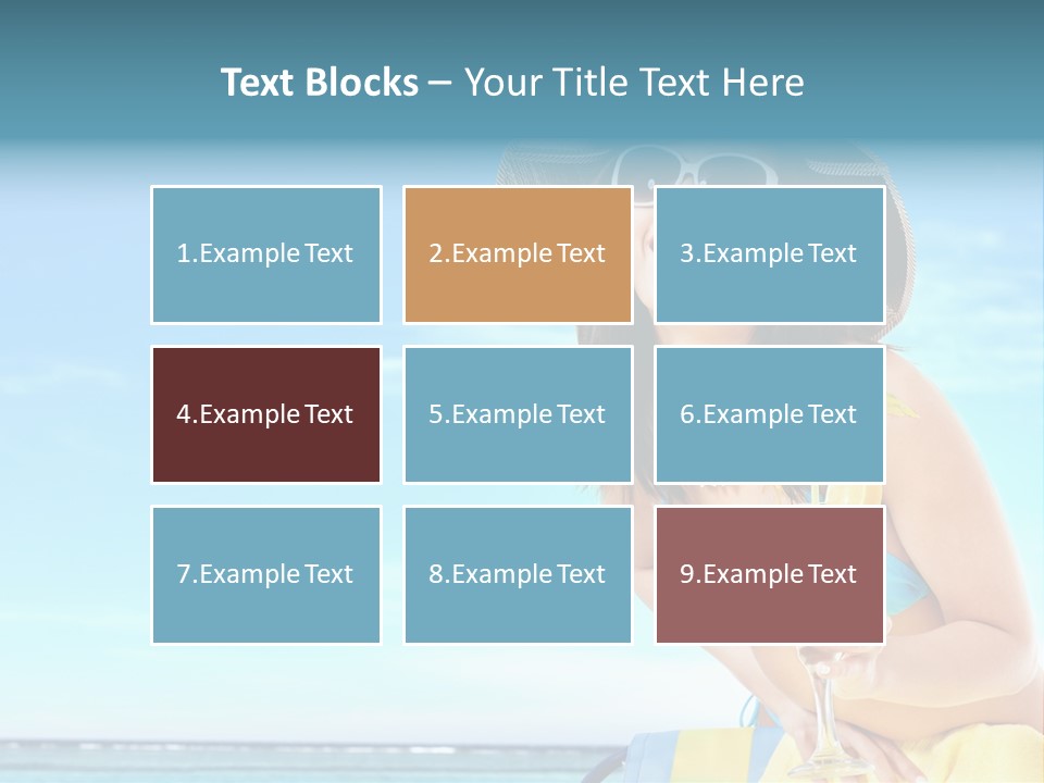 Straw Ocean Yellow PowerPoint Template